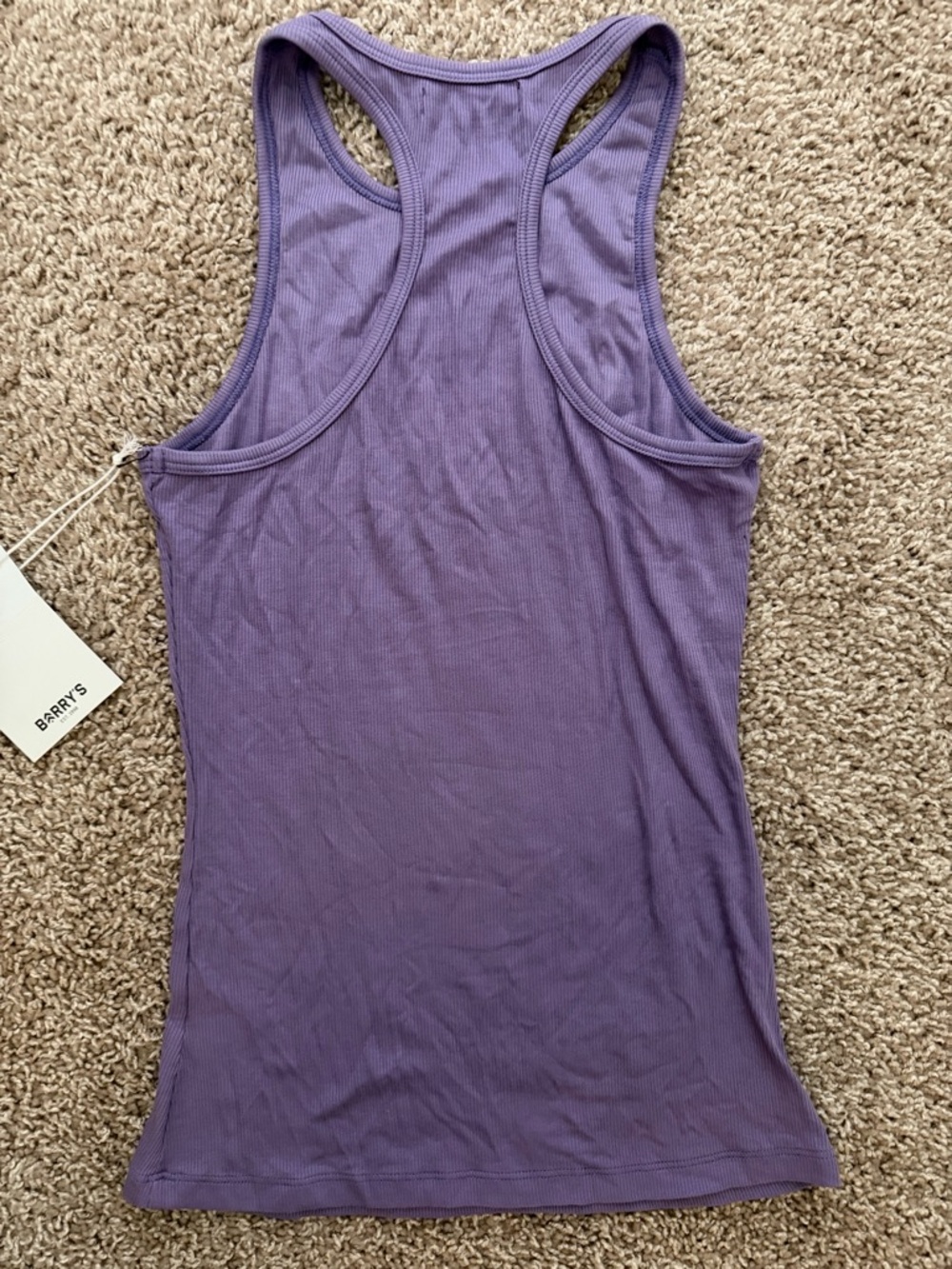 Barry’s NWT Lavender Ribbed Racerback Tank - Picture 2 of 4